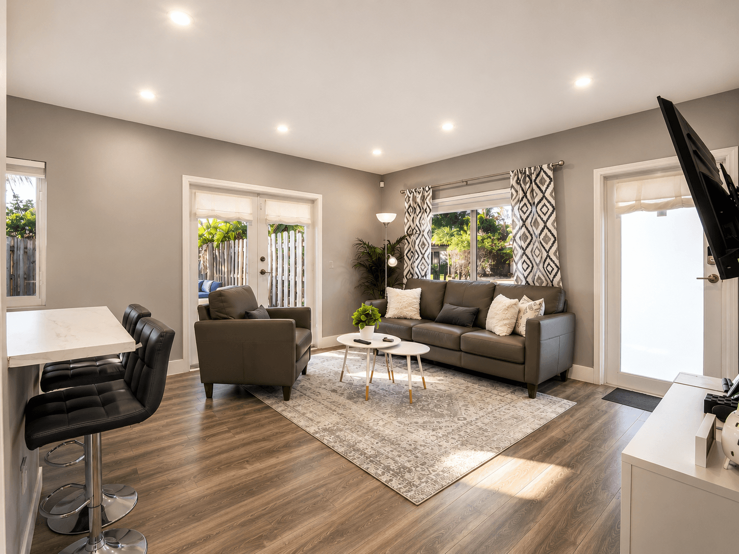 Sun-filled living space at Poinsettia Paradise